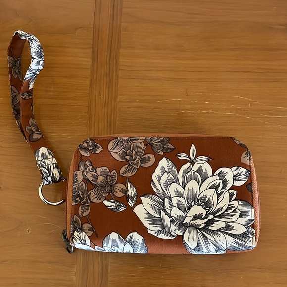 Sak Saum Floral Double Zipper Wristlet Clutch Wallet For Freedom - Picture 5 of 5